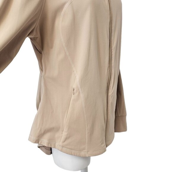 Buff Bunny Women's Cross Open Back Zip Up Jacket Sweater  Size XXXL Tan - Picture 6 of 9